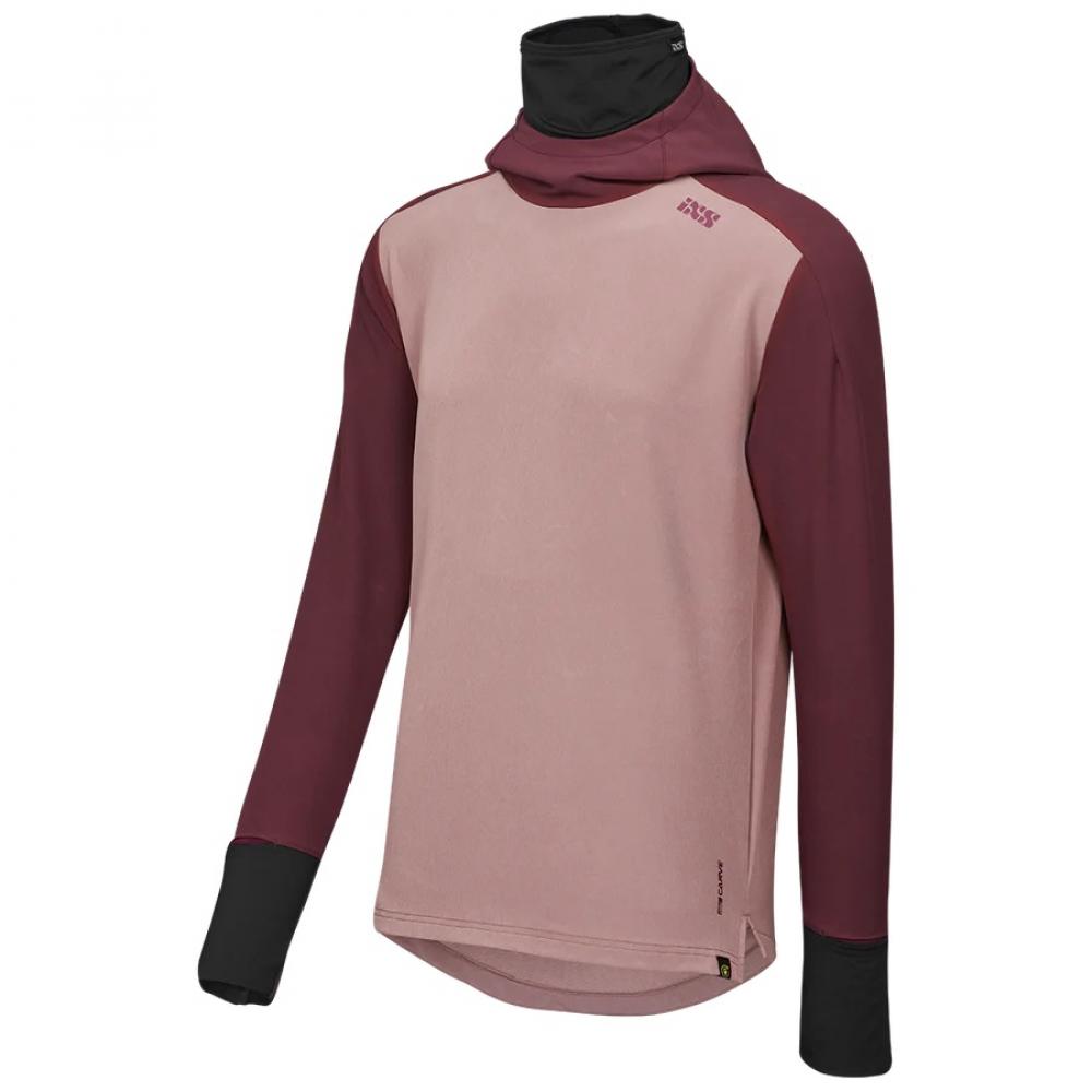 IXS Sports Division iXS Carve Digger EVO Hooded Jersey L Taupe-Raisin - vielseitiges MTB-Kapuzentrikot