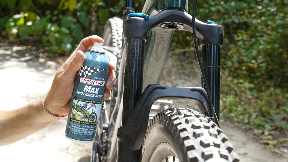 Finish Line Max Federgabel Spray 266ml - Federgabelpflege für MTB, schützt Dichtungen, reduziert Reibung, verlängert Lebensdauer