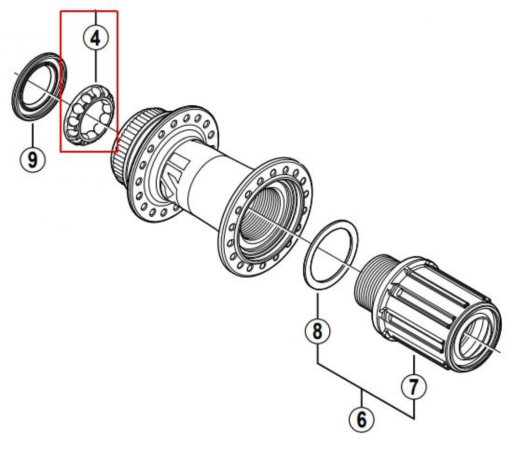 SHIMANO Kugelring für FH-M810 3/16" Kugelring - 16"