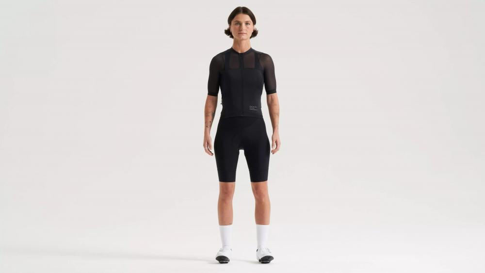 PRIME LT JERSEY SS WMN BLK XL - Atmungsaktives Damen Fahrradtrikot Kurzarm Schwarz