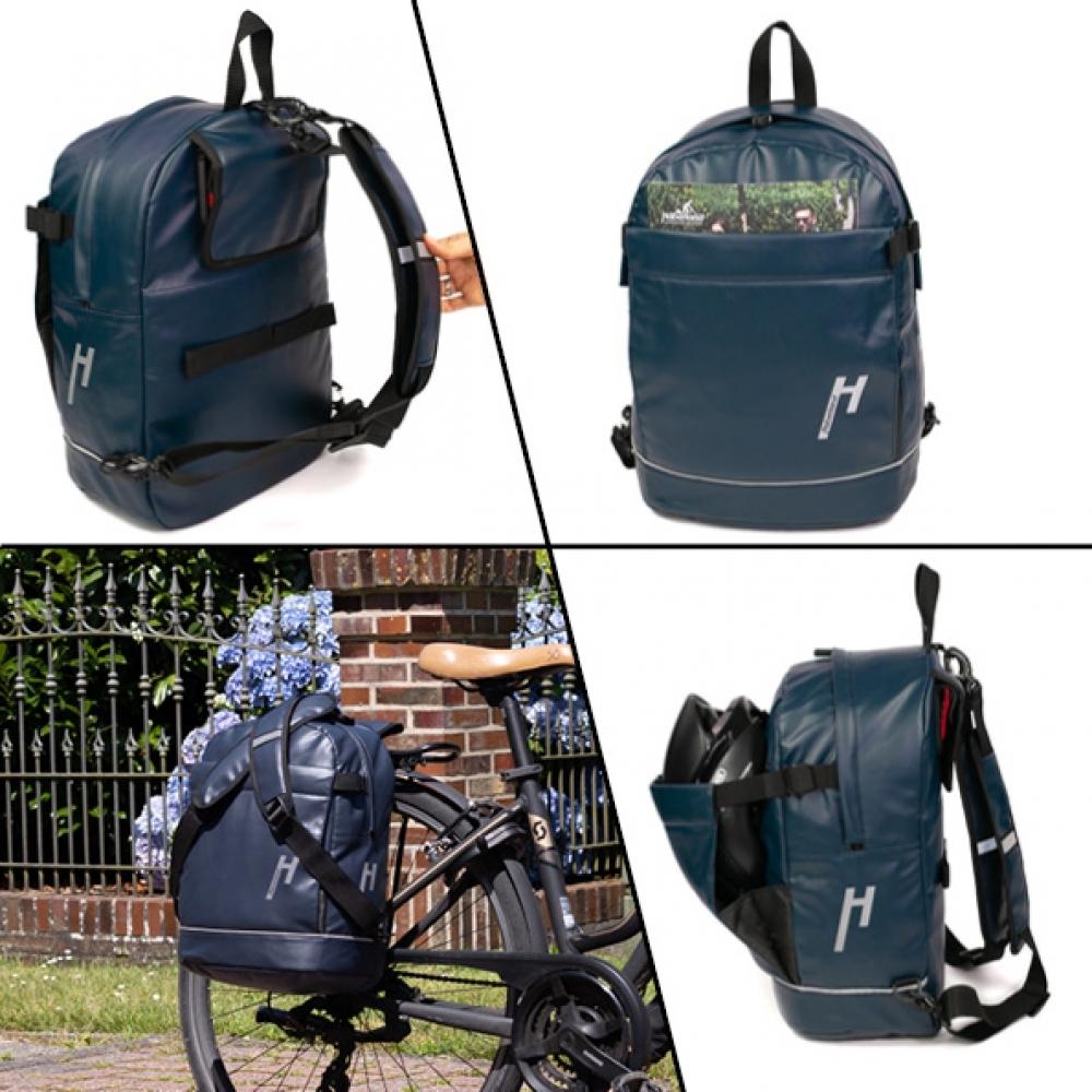 Haberland Bike-Rucksack Lucky Active Plus blau - variable Gepäckträger- & Rucksacklösung