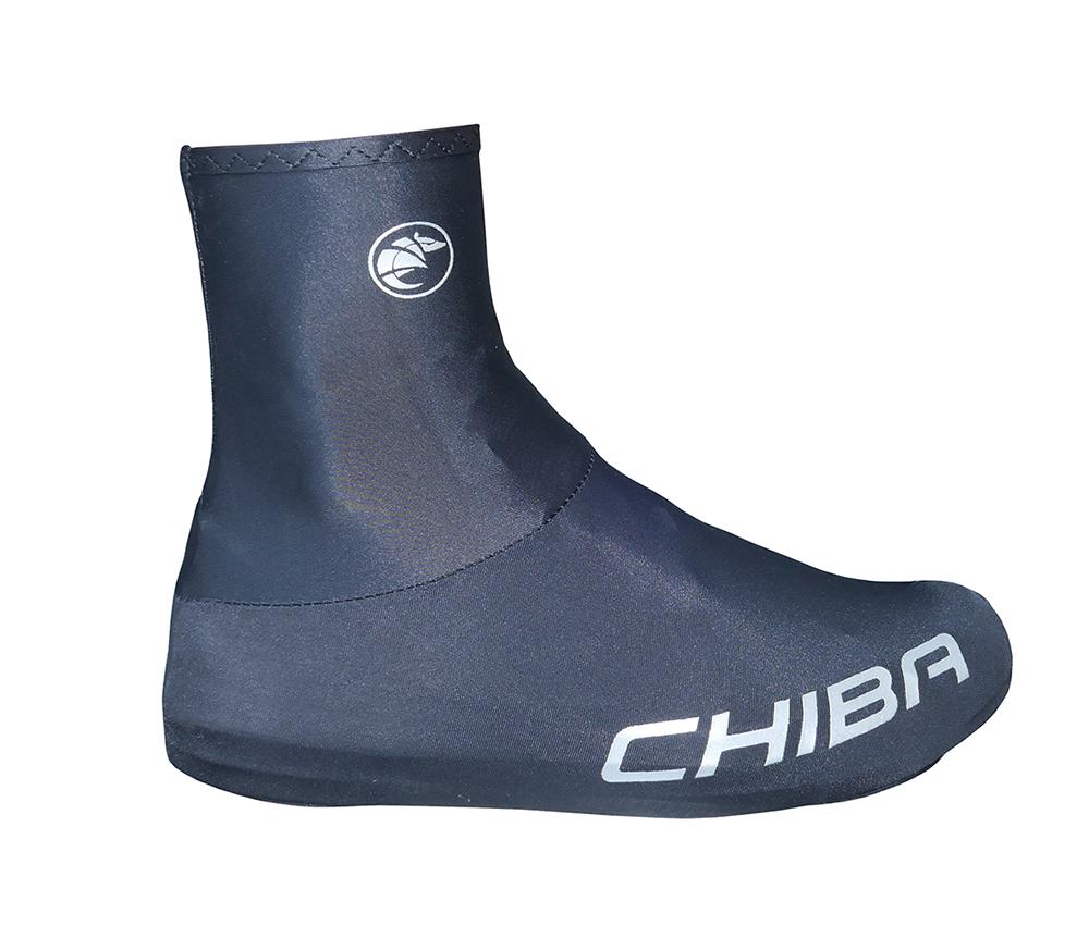 CHIBA Rennrad Überschuh - L, schwarz, atmungsaktiv, elastisch, mit Reißverschluss