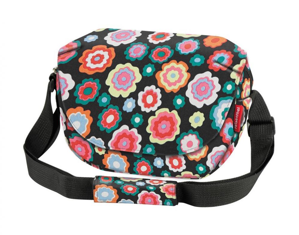 KLICKfix Funbag Happy Flowers Lenkertasche 4L - 19x8x25 cm für Fahrrad - Fahrradträger