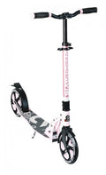 Pastell-pinker Six Degrees Aluminium SG Scooter mit 205mm Rädern auf weißem Hintergrund.