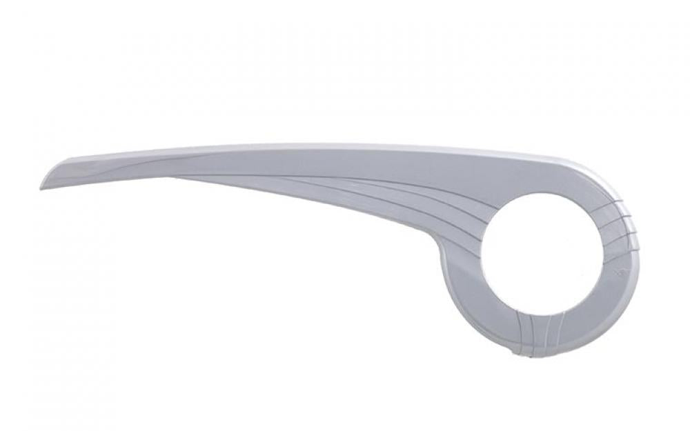 Hebie Chainguard 340 Kettenschutz Silber ABS, für Nabenschaltung bis 33 Zähne, Ø102 mm, 39 cm