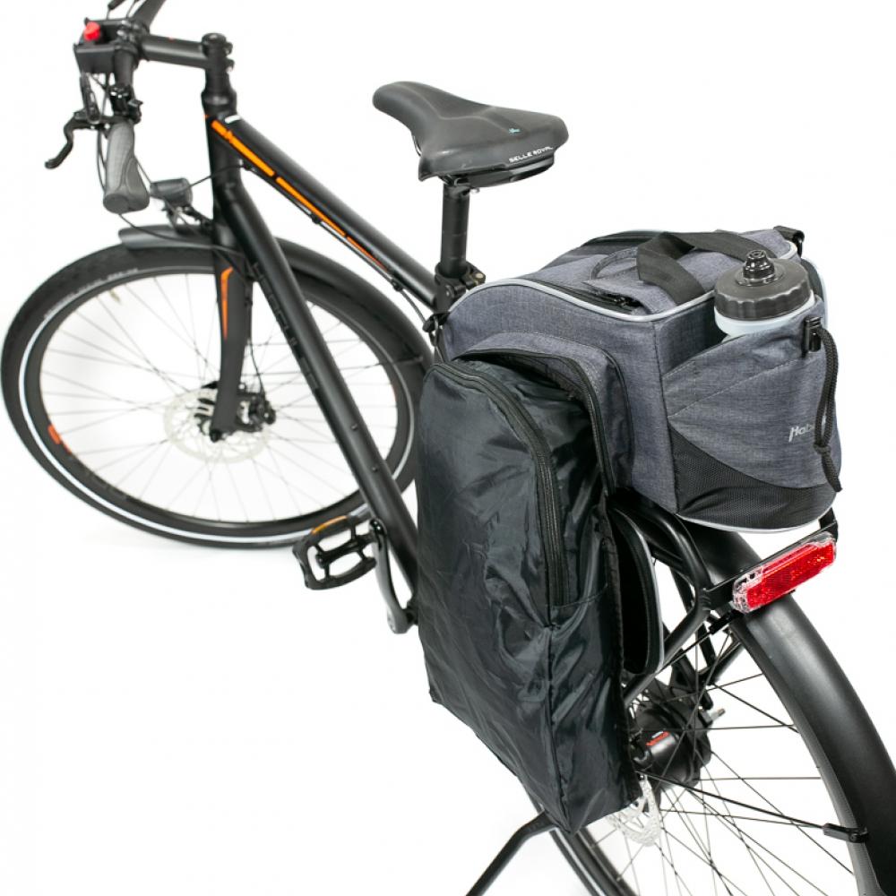 Haberland Gepäckträgeraufsatztasche Flexibag XL beige - erweiterbare Racktime 2.0 Fahrradtasche