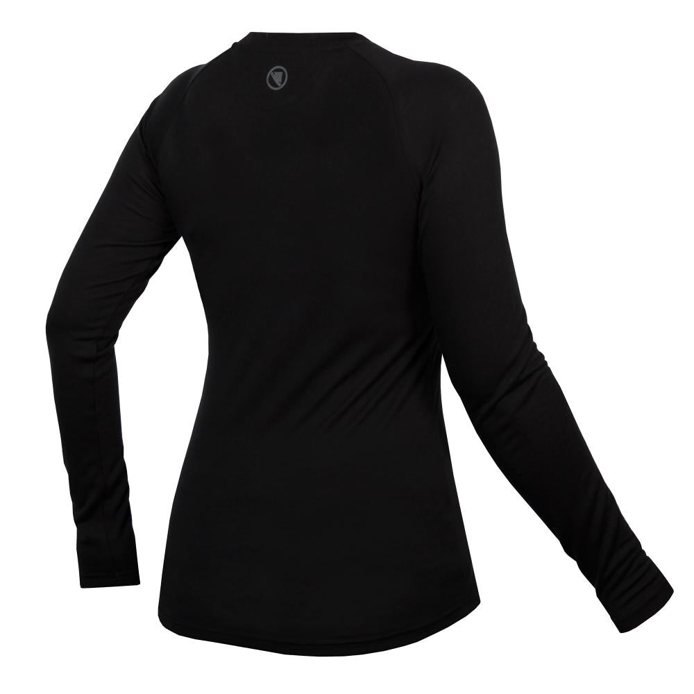 Endura Damen BaaBaa Blend Baselayer langarm schwarz M - Funktionsshirt mit Merinowolle, atmungsaktiv, schnelltrocknend, geruchshemmend, natürliche Isolierung