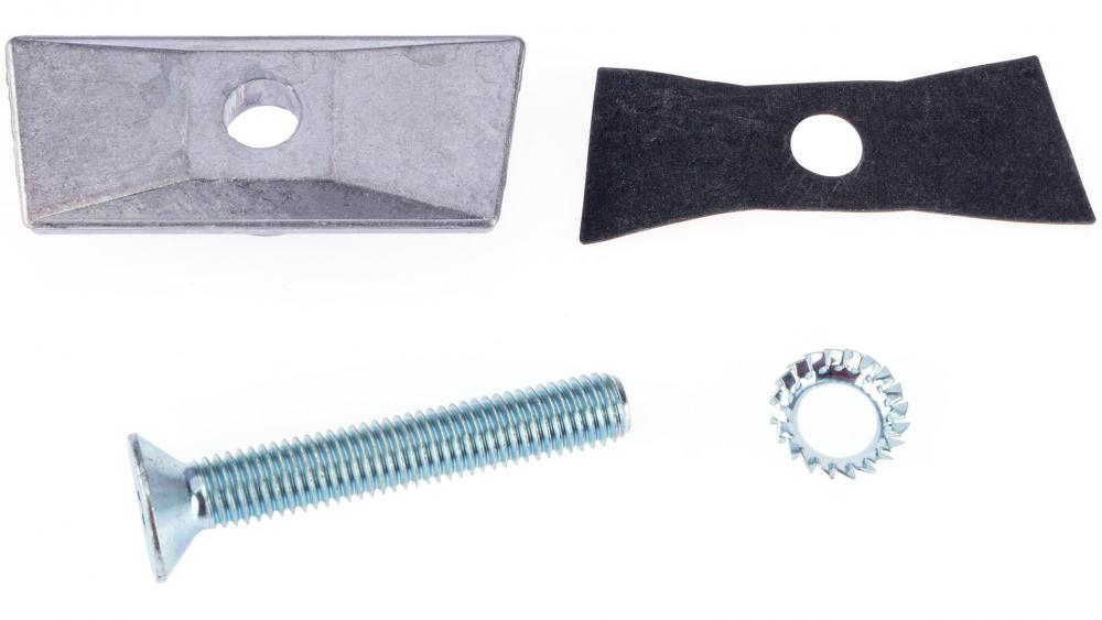 Hebie Adapterplatte für Zweibeinständer mit langer Schraube M10 x 65 mm
