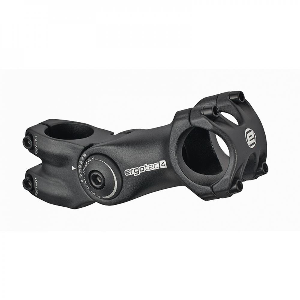 Ergotec Octopus 2 Ahead-Vorbau, 105mm, 31,8mm, winkelverstellbar 0-60°, schwarz sandgestrahlt, Safety Level 4.