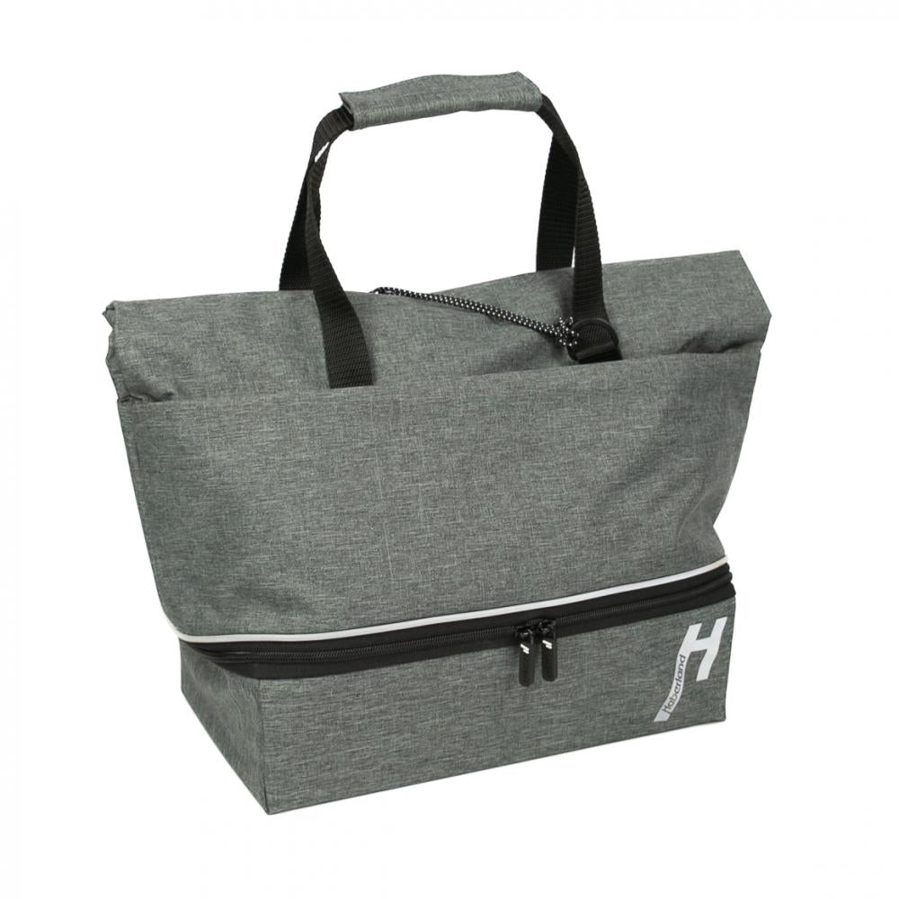 Haberland Gepäckträgeraufsatztasche Lena grau - flexible UniKlip 2 Transportlösung