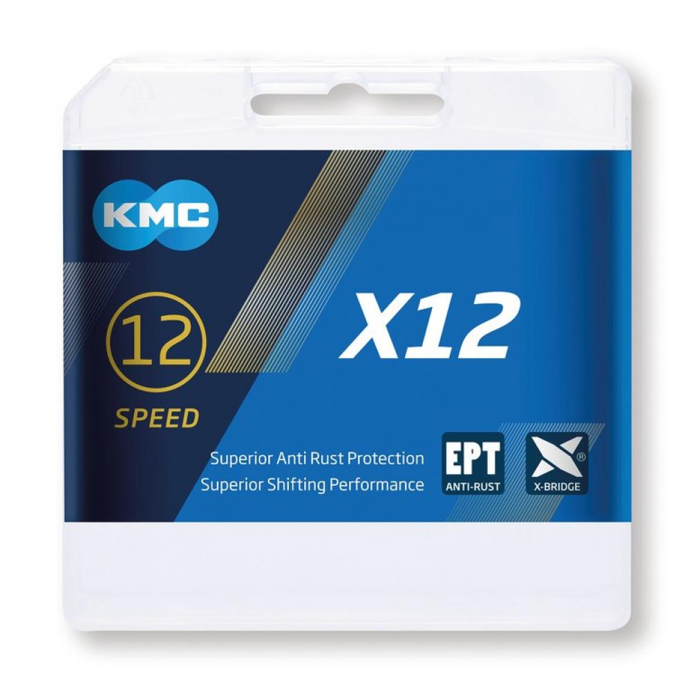 KMC X12 EPT 12s Kette 126 Glieder silber - langlebige 12-fach Antriebskette