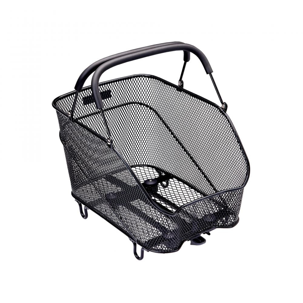 Schwarzer Racktime Baskit Trunk Small Fahrradkorb, 20l, mit Snapit 2.0 Adapter für Fahrräder.
