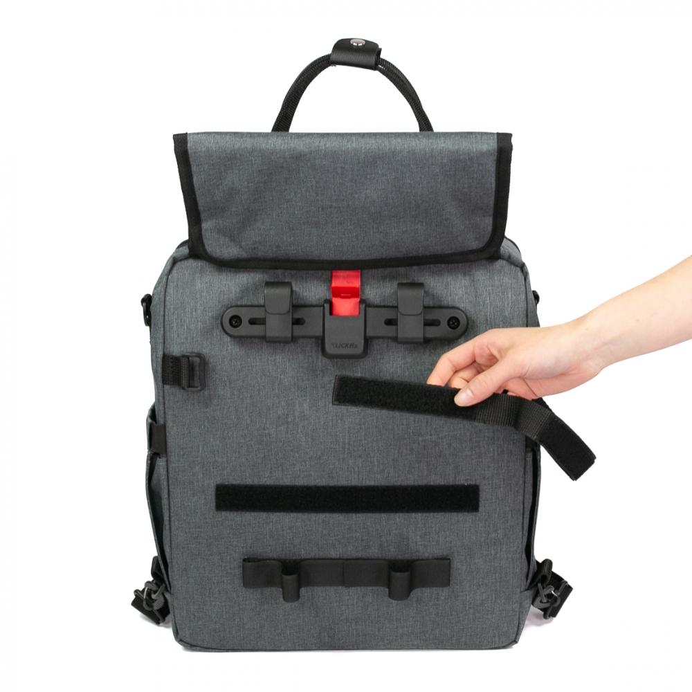 Haberland Bike-Rucksack More Than Work anthrazit - vielseitige Gepäckträger-Tasche und Rucksack