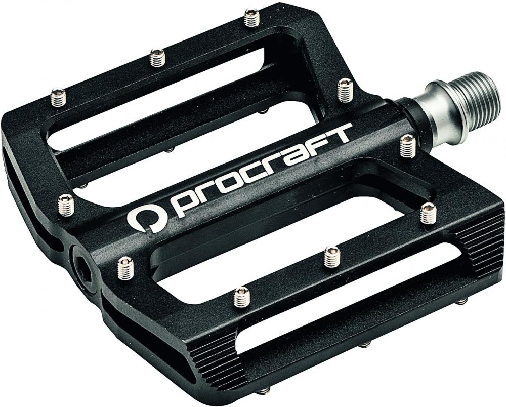 Procraft Freeride Pro Pedal 94x100x17 mm Schwarz - Große Standläche, 10 Pins, satter Halt