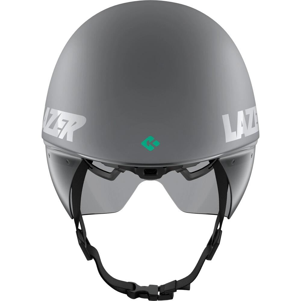 LAZER Volante KinetiCore Triathlon-/Zeitfahrhelm M Matt White Silver - maximale Aerodynamik