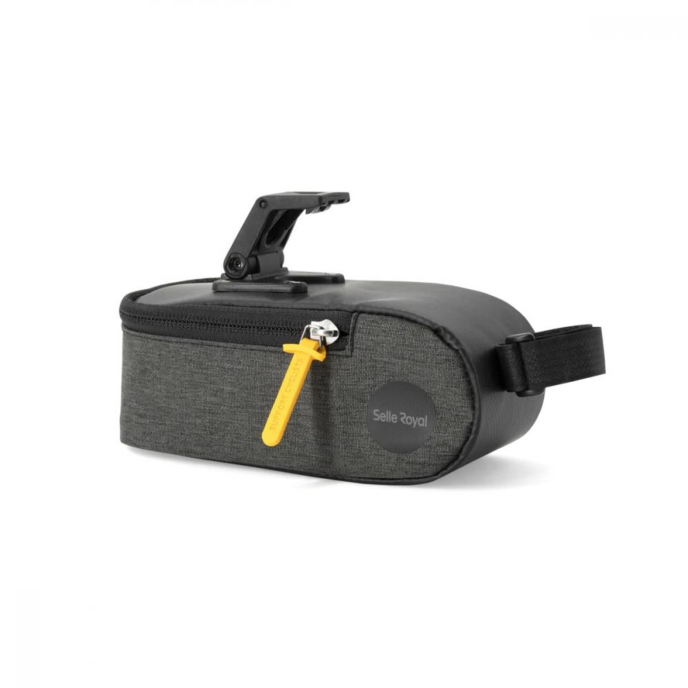Selle Royal Satteltasche Small 0,6L schwarz mit ICS-Clipsystem und Klettbefestigung.