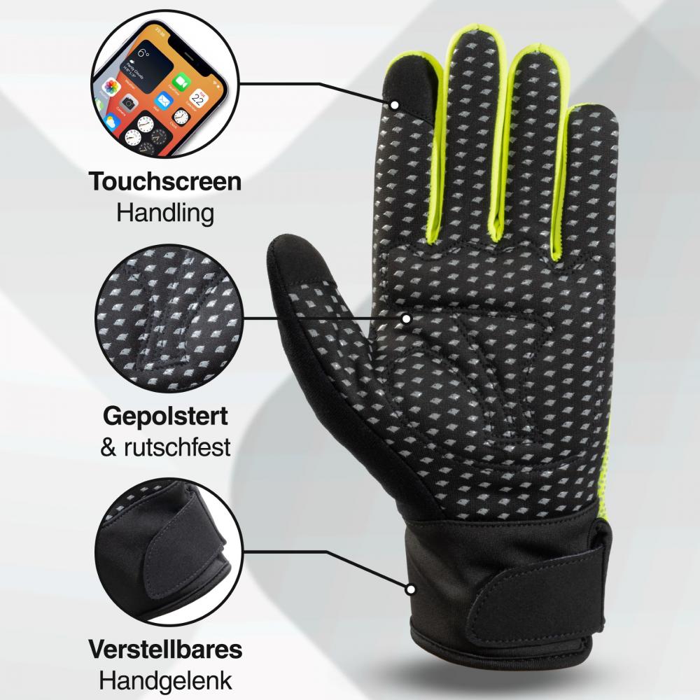 Valkental Handschuhe GloRider V2 Flex wasserfester Übergangshandschuh mit Grip XS gelb
