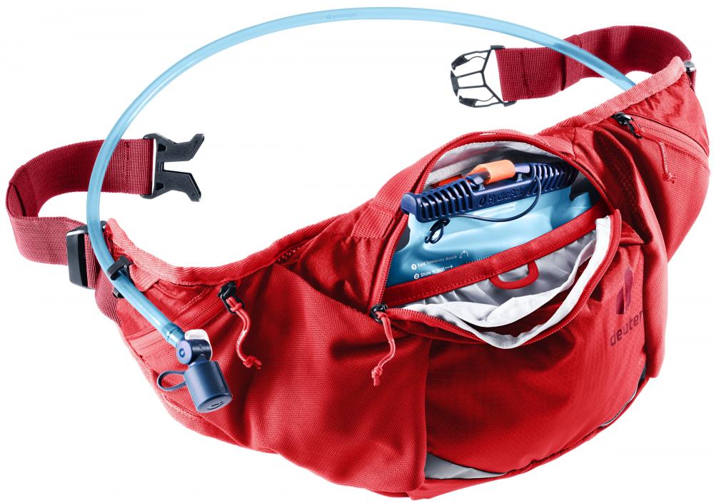 Deuter Pulse 3 Bauchtasche 3L cherry-masala - Leichtgewicht-Hüfttasche für Radfahren & Gravel