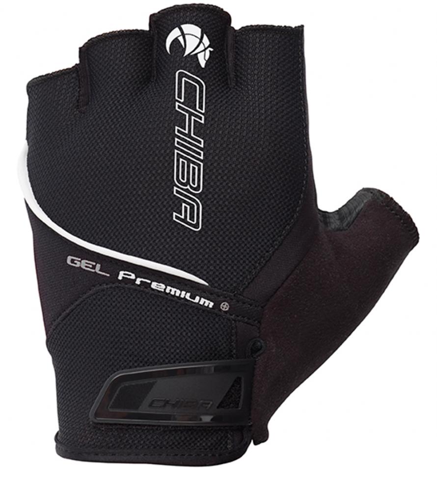 CHIBA Gel Premium - Radhandschuhe kurz, schwarz, XL, Poron-Gelpolsterung