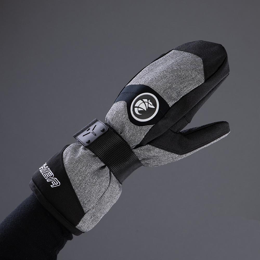 CHIBA Board Mitten - wasserdichte Primaloft Winter-Handschuhe, Größe 7, Hlgrau/weiß