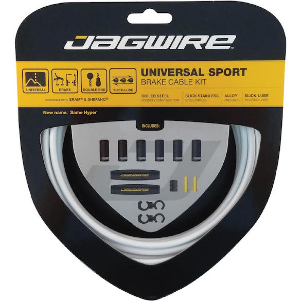 Jagwire Universal Sport Bremszugset Weiß - Kompatibel mit SRAM/Shimano