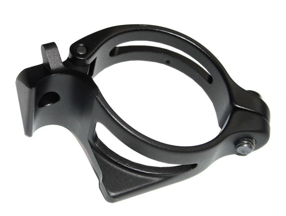 Schwarze SRAM RED Umwerferschelle 34,9 mm für präzise Montage am Fahrrad.