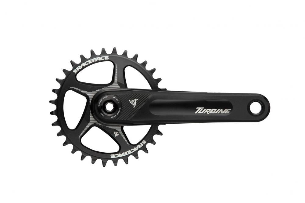 Race Face Turbine Kurbel, 175mm, 136mm, 30mm, blau - leichte Performance-Kurbel für Trail & Enduro
