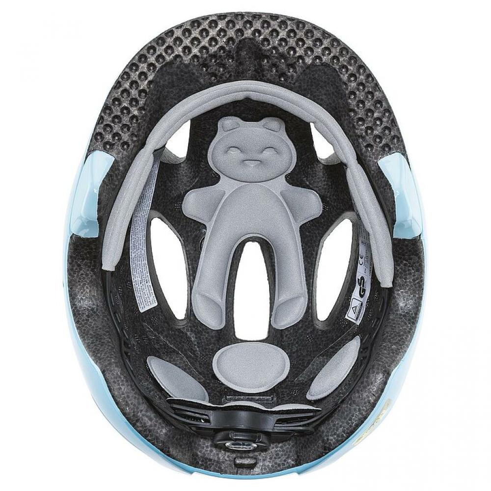 uvex oyo - Kinderfahrradhelm - cloud blue-grey - 45-50 cm - leichte Bauweise - individuelle Größenanpassung - erweiterbar mit LED-Licht