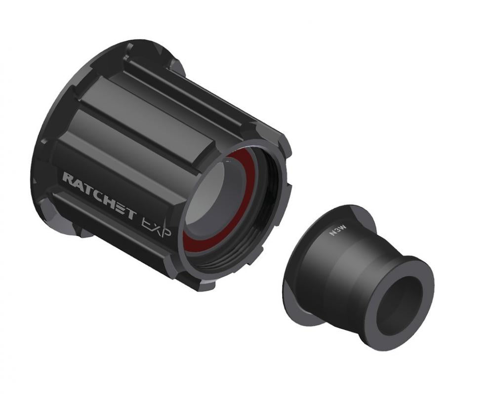 DT Swiss Ratchet EXP Freilauf Umrüstkit Campagnolo N3W 12x142mm schwarz zur einfachen Umrüstung.