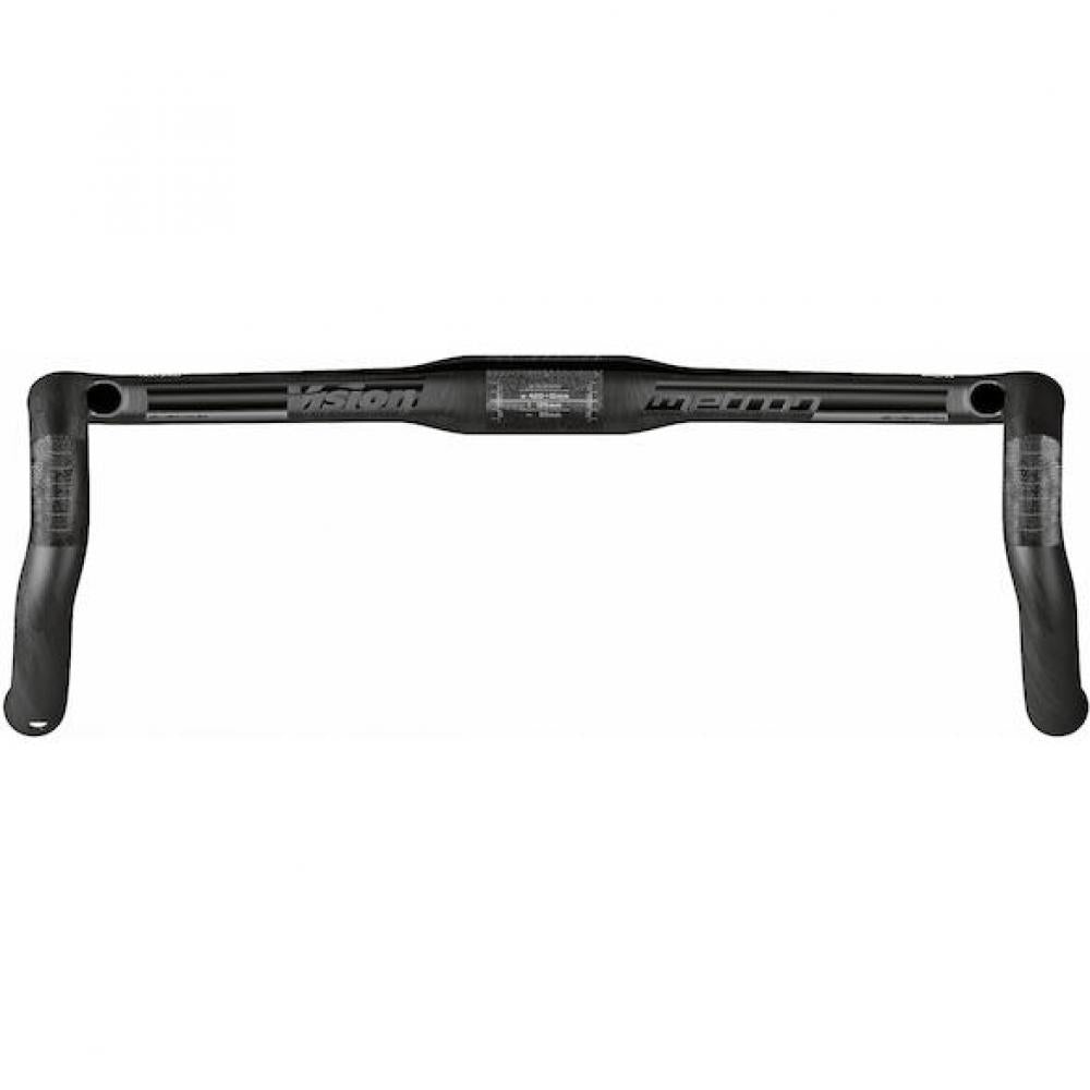 Vision Lenker Metron Aero 31,8 x 400 mm Schwarz - aerodynamischer Carbon-Rennradlenker
