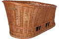 Brauner Basil Pasja MIK 2.0 L Weiden-Gepäckträgerkorb für Tiere, 38L, mit vormontierter MIK-Adapterplatte.