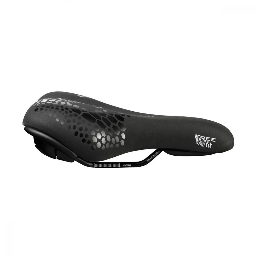 Schwarzer Selle Royal Freeway Fit Moderate Unisex Fahrradsattel, ergonomischer City-Sattel.