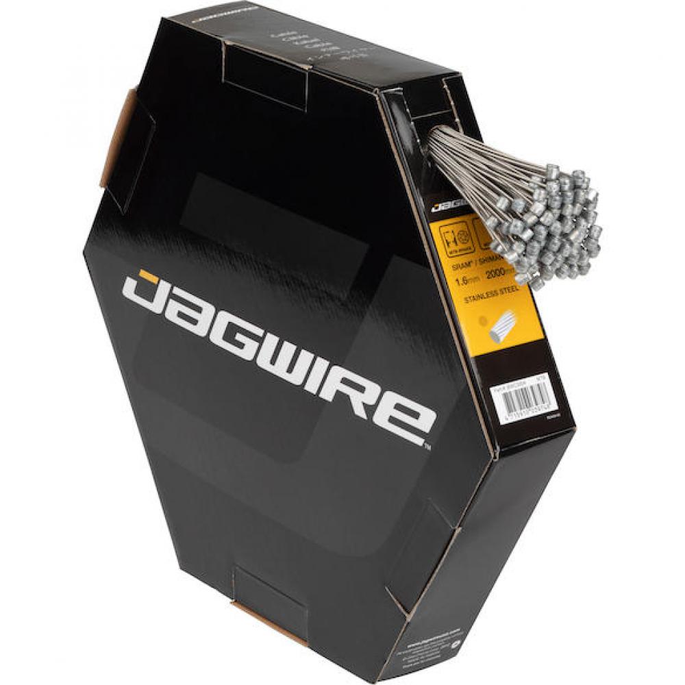 Jagwire Bremszug Mountain Basic Edelstahl 1.6 x 2000 mm Silber - korrosionsbeständige Werkstattlösung