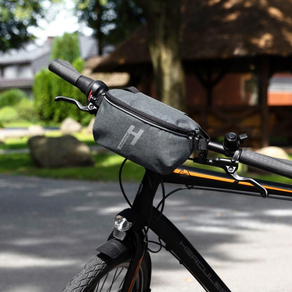 Haberland Lenkertasche Crossbody 4 nature anthrazit/reflex - clevere Lenkertasche & Umhängetasche