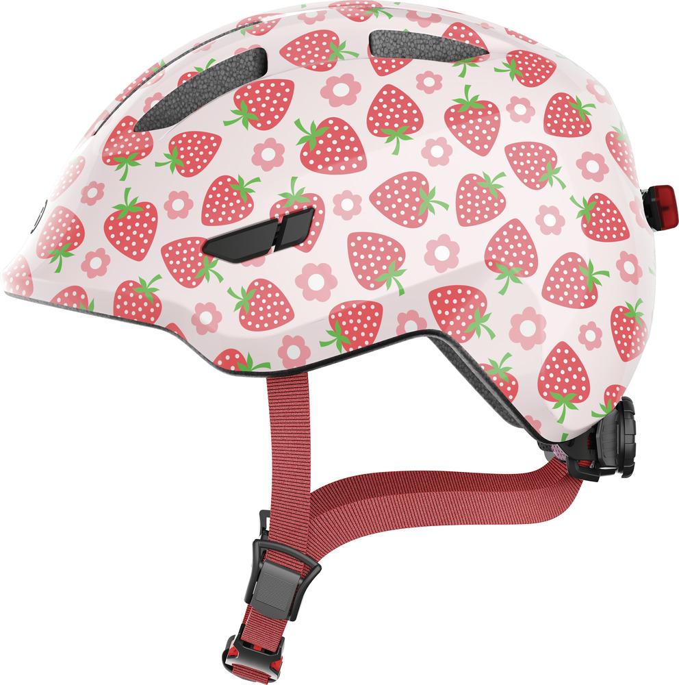 Abus Kinderhelm Smiley 3.0 LED rose strawberry S 45 bis 50cm