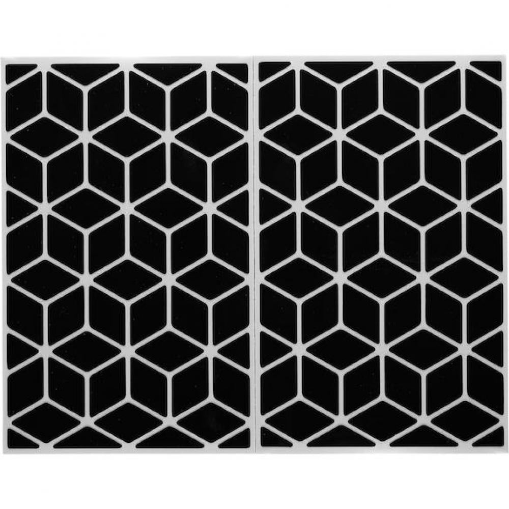 Procraft Reflektoren Sticker Set - Rauten Klein Schwarz - mehr Sichtbarkeit & Style