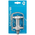 M-WAVE Steady-A4 Pedale 1 Paar silber eloxiert - Aluminiumkörper & Käfig, CrMo-Achse 9/16", Kugellager gedichtet, Trittfläche 94x64 mm, robust für Stadt & Alltag