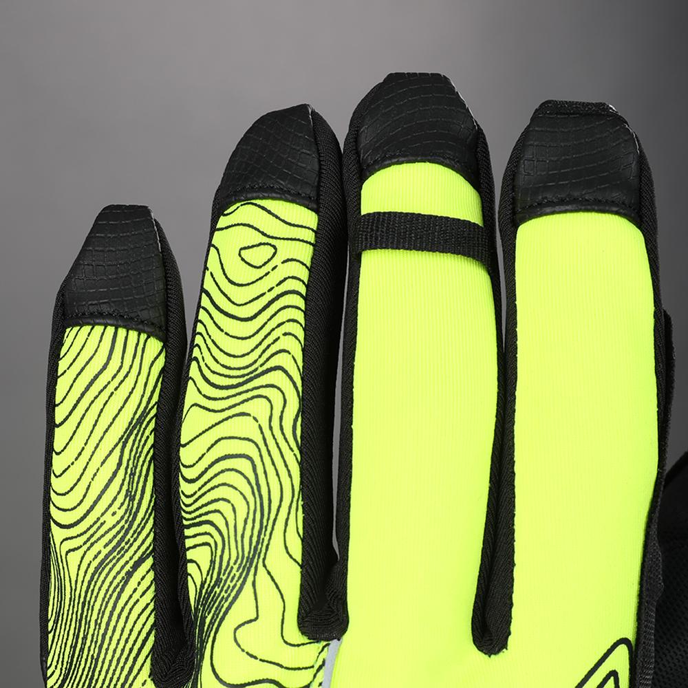CHIBA Express+ - Radhandschuhe neongelb XL mit Regenüberzug und Gelpolster