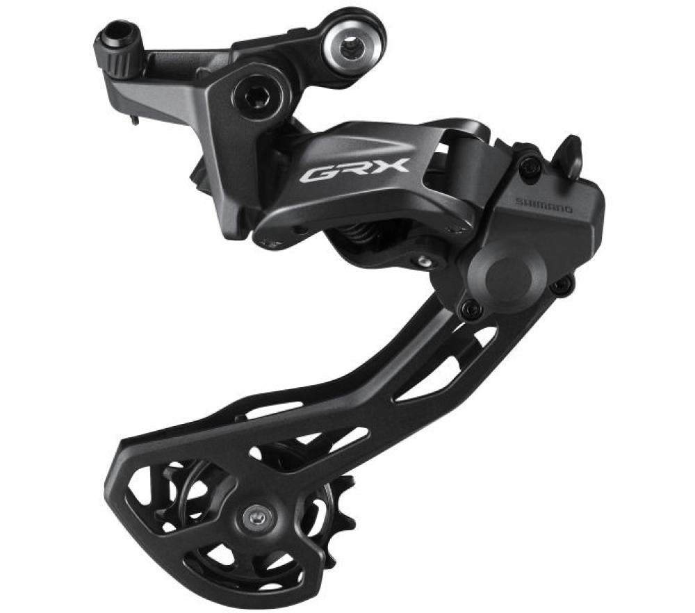 Schwarzes SHIMANO GRX RD-RX820 12-fach Schaltwerk für Gravelbikes.