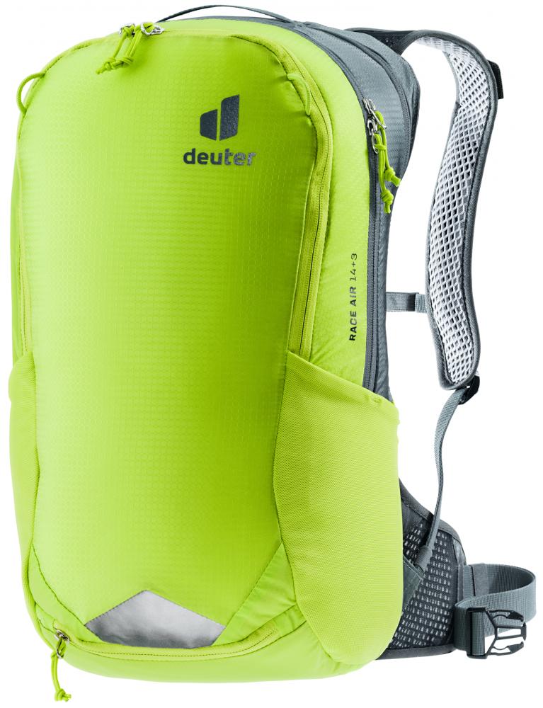 Deuter Race Air 14+3 Fahrradrucksack Citrus-Graphite - extrem leichter Bike-Rucksack mit Aircomfort