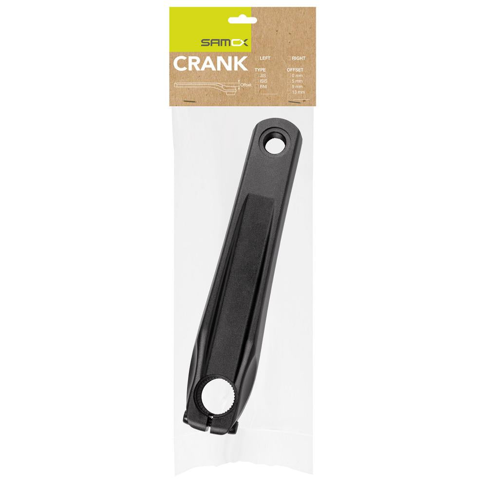 M-Wave E-Bike Kurbel links Alu 165 mm schwarz 13 mm Offset