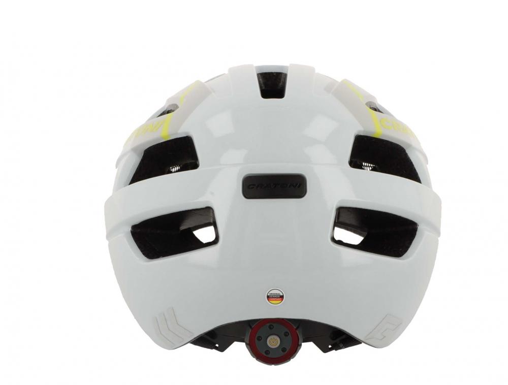 Cratoni Helm Velo-X City weiß lime glanz M/L 56 bis 60cm