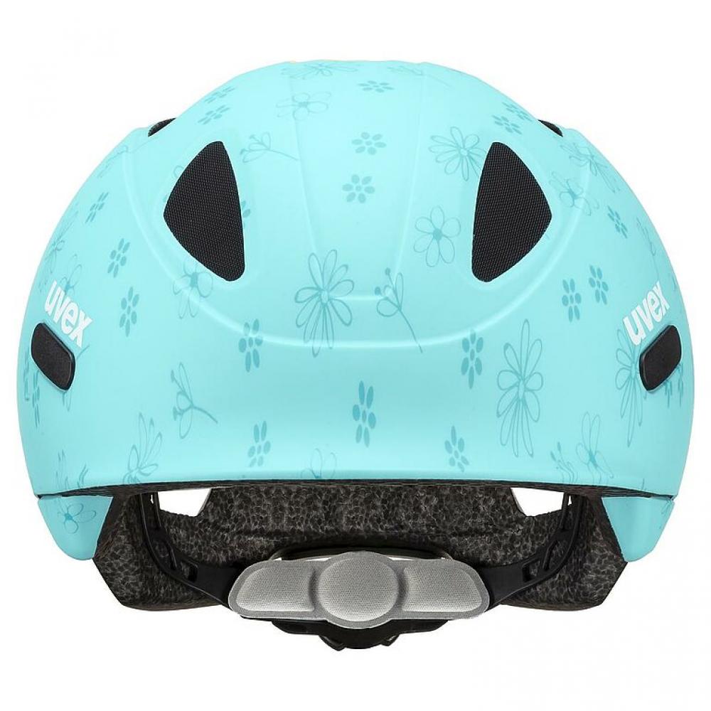 uvex oyo style - Kinderfahrradhelm 50-54 cm - flowers cyan matt - leicht, belüftet, anpassbar, erweiterbar mit LED-Licht, hoher Schutz & Komfort