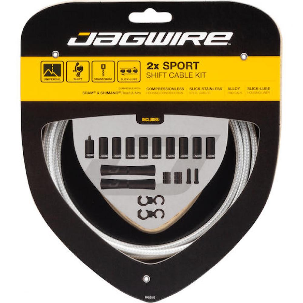 Jagwire Schaltzugset Road & Mountain Sport Universal Sterling-Silber - präzise Schaltperformance