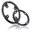Miche Kettenblatt MTB XM TT, schwarz. Zwei robuste Fahrrad-Kettenblätter mit 7075 Total Treatment Schriftzug.