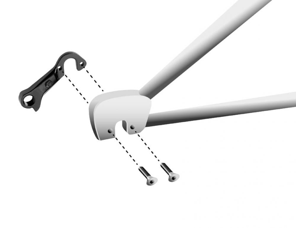 Marwi Schaltauge GH-286 inkl. Schrauben - kompatibel mit Cube Attain GTC SL & Agree C:62, Aluminium, schwarz