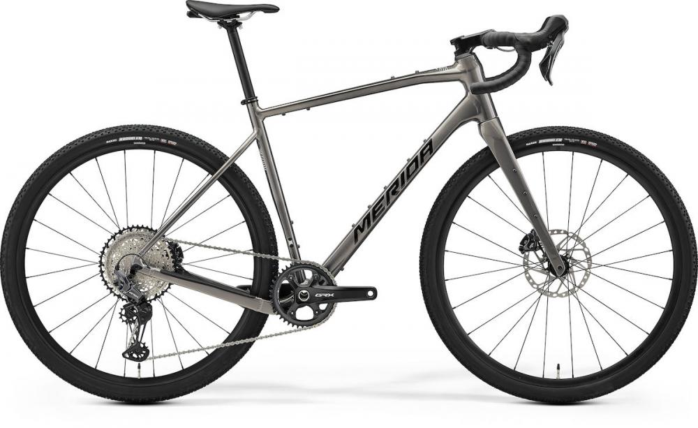 Merida Silex 700 Gravelbike XXS Warm Slate Grey-Black, Aluminiumrahmen Silex Lite II, Carbon-Gabel, Shimano GRX 1x12, hydraulische Scheibenbremsen, Maxxis Rambler 700x45 mm, ca 10,6 kg