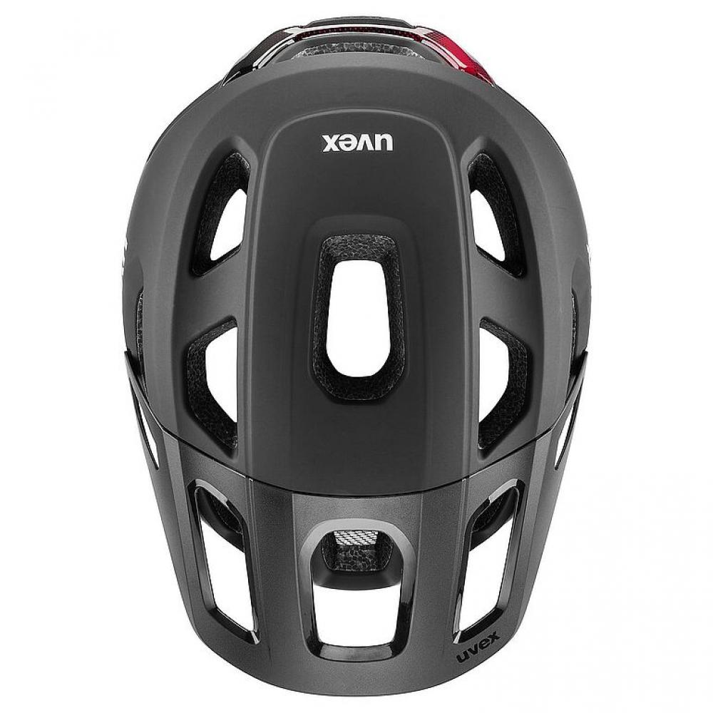 uvex react MIPS MTB-Helm black-ruby red matt, Größe 52-56 cm, MIPS-Schutz, IAS-System, Funktionspolster, leicht, stoßfest, top Belüftung