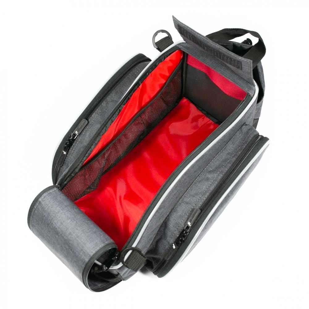 Haberland Gepäckträgeraufsatztasche Flexibag XL beige - erweiterbare Racktime 2.0 Fahrradtasche