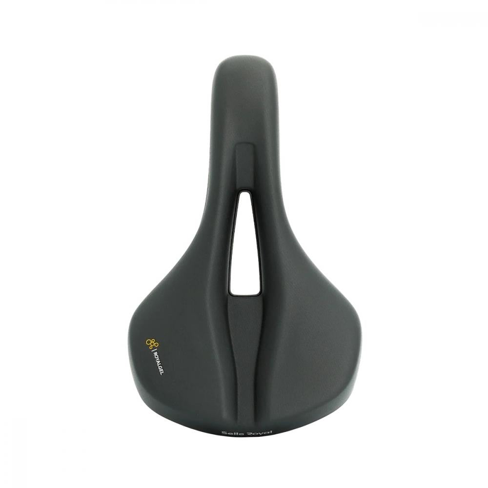 Selle Royal Vaia Moderate Unisex Fahrradsattel dunkelgrau, Royalgel, mit Entlastungskanal.